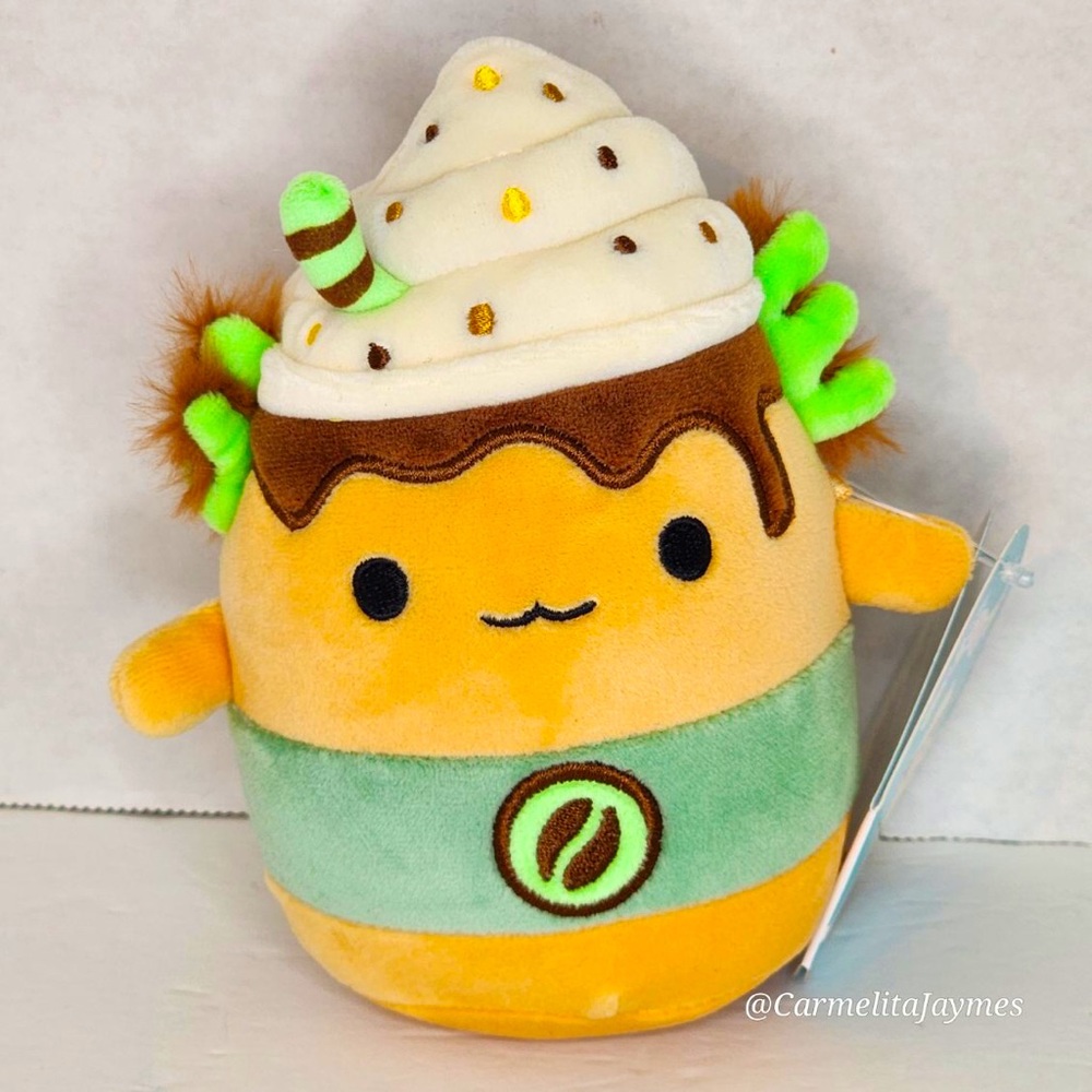 NAKOBE ☕️🦎 Latte Axolotl Crossover Squad Original Squishmallow By Kellytoy NWT